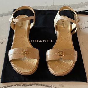 Chanel heeled strapped sandals